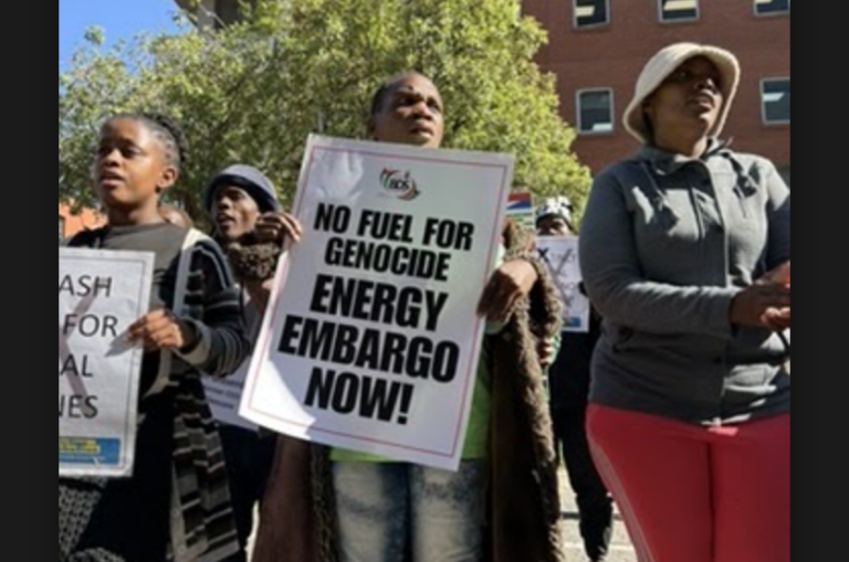 Why oppose entry of an Israeli fossil fuel company into South Africa